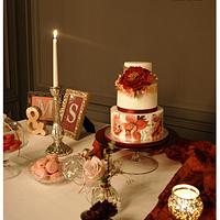 Chic Marsala Wedding Sweet Table