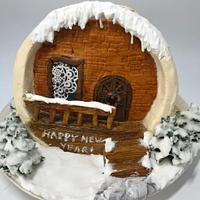 Teacup miniature cake, winter