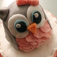 Owl Ruffle Cake