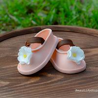 Peach baby shoes 