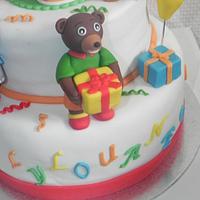 cake tchoupi et doudou , petit ours brun et badou 