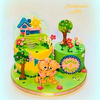 Teddy Bears 1st Birthday Cake