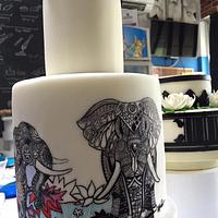 Thai Cake - Elephant Birthday Cake