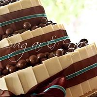 Chocolate Shards Wedding Cake