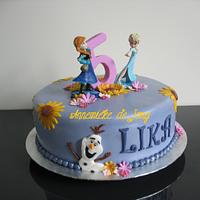 Frozen Fever Birthday Cake