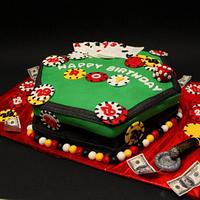 Poker birthday cake