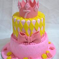 princess themed cake , princess cake