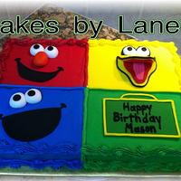 Sesame Street Block Cake