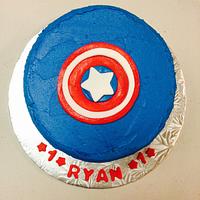 Captain America Smash Cake