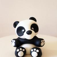 Panda Bear Cake Topper with step by step