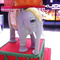 Indian elephant wedding cake