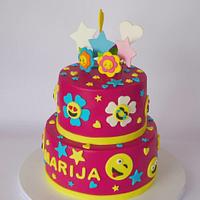 Emoji birthday cake