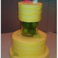 Margarita Lime Bridal Shower Cake