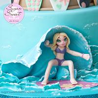 Surfer Girl Beach Cake