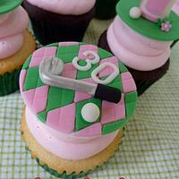 Girly Golf Cupcakes