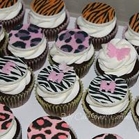 Animal Print Cupcakes