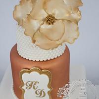 Wedding Cake with Gold
