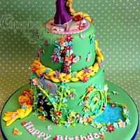 Rapunzel birthday cake