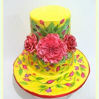 Mothers Day Hand Painted Cake for Super Mom Cake Collaboration 