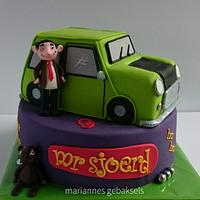 Mr Bean with 3D mini cooper