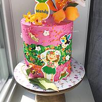 Hawaiian Wedding Shower Cake