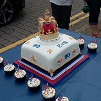 Queens 90th Birthday Celebration Cake