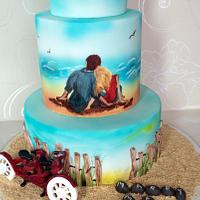 Romantic Memories Wedding Cake 