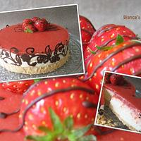 rhubarb strawberry cheesecake