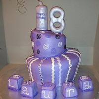 TopsyTurvy 18th Birthday cake