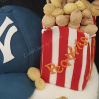 Baseball fan cake: Yankees 