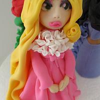 Couture Princess Rapunzel Gumpaste Figurine