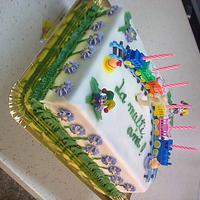 Colourful cake for child