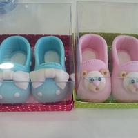 Zapatos de bebe en fondant