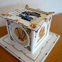 ArtDeco Royal Icing panelled cake