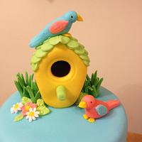 Birdhouse cake