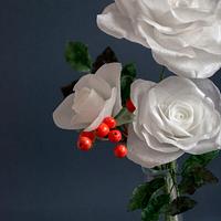 Wafer paper roses