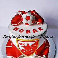 Red star football club cake