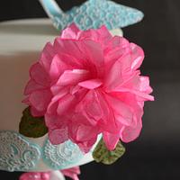 Wafer Paper Shoe and Peony
