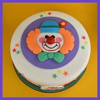 Clown 1st Birthday Cake.