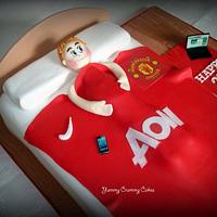 Manchester United bed cake