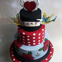 Rockabilly Wedding Cake 