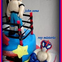 john sena  and rey misterio cake
