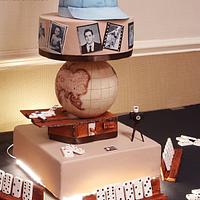 80th Birthday Gravity Defying Cake With Spinning Globe