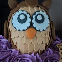 Purple Owl with Ruffles