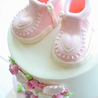 Baby Girl Booties Cake