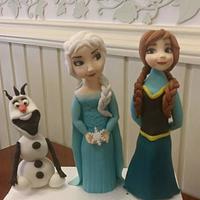 Elsa anna and olaf topper