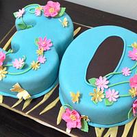 30th Birthday Number Cake