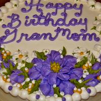 Purple / lavender buttercream cake