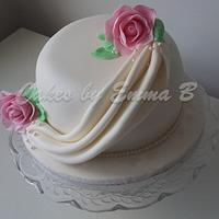 Pink Rose Birthday Cake
