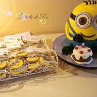 Despicable me cake and cookie favors